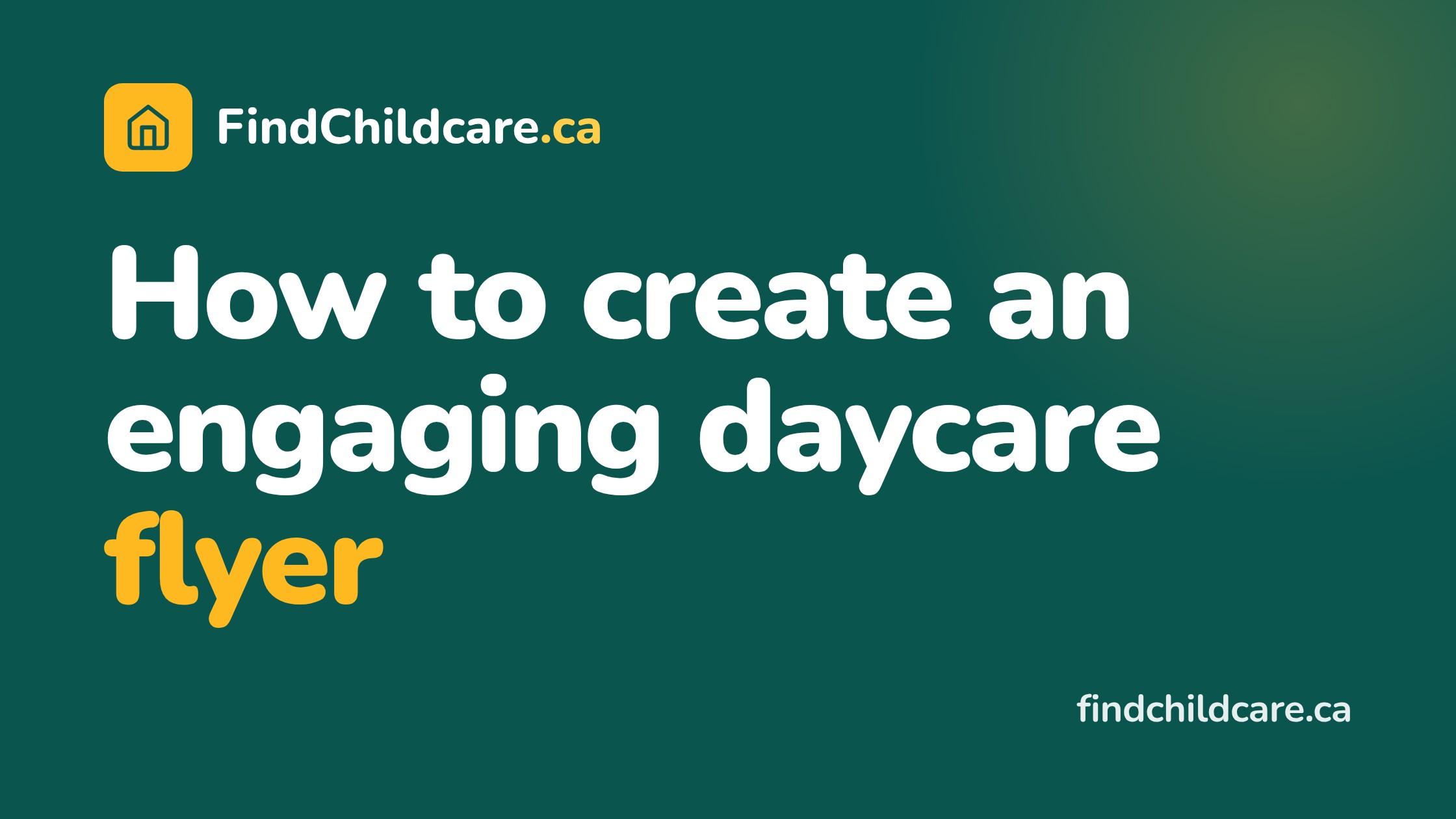 Daycare provider holding a colourful printed flyer